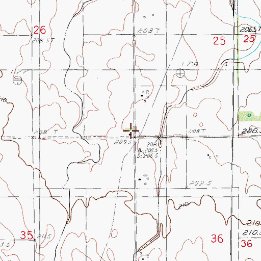 Topographic Map of Linn School (historical), IL
