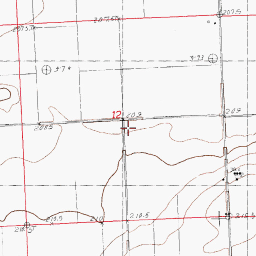 Topographic Map of Little Hope School (historical), IL
