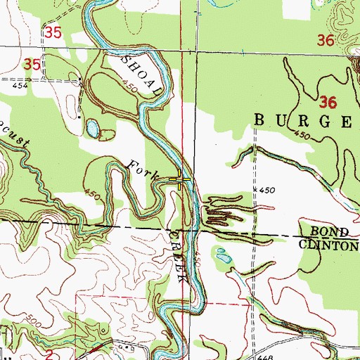 Topographic Map of Locust Fork, IL