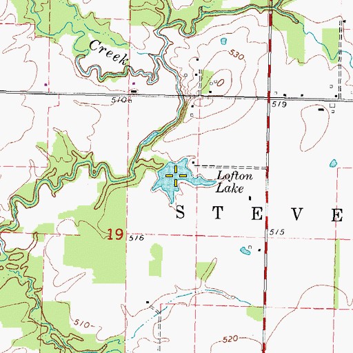 Topographic Map of Lofton Lake, IL