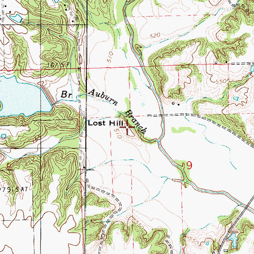 Topographic Map of Lost Hill, IL