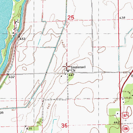 Topographic Map of Lydia School (historical), IL