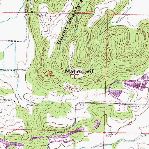 Topographic Map of Maher Hill, IL