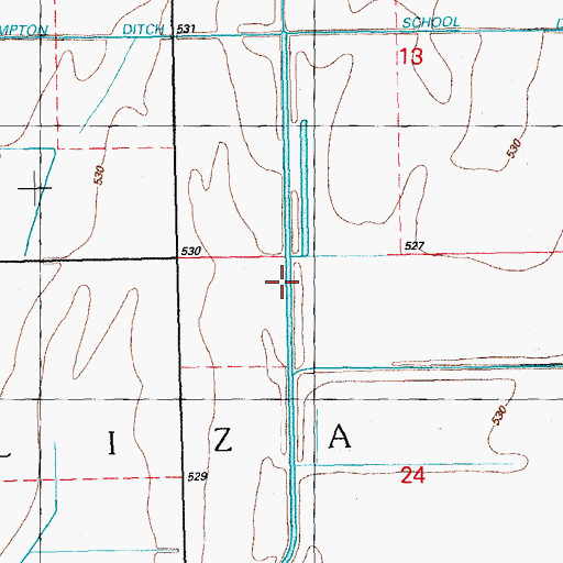 Topographic Map of Main Ditch North, IL