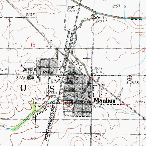 Topographic Map of Manlius, IL