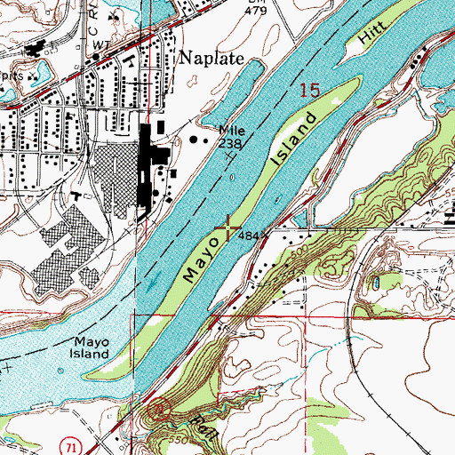 Topographic Map of Mayo Island, IL