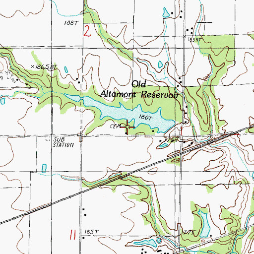 Topographic Map of McCoy School (historical), IL