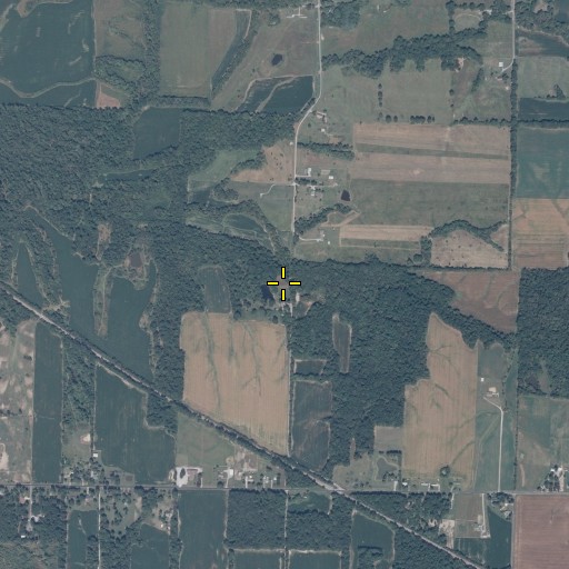 Aerial/Satellite Image of Meddows Cemetery, IL