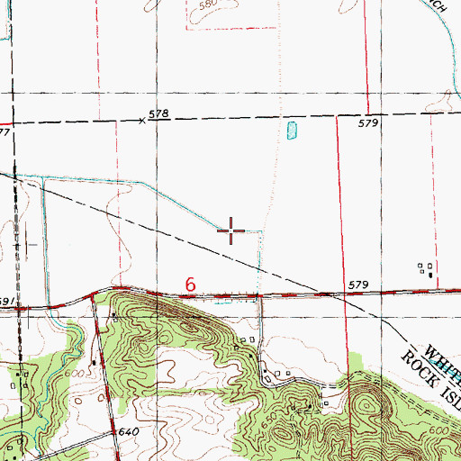 Topographic Map of Meredosia Ditch, IL