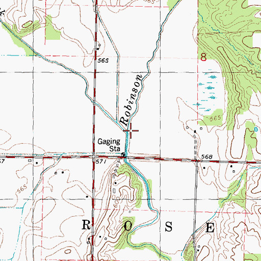 Topographic Map of Mud Creek, IL