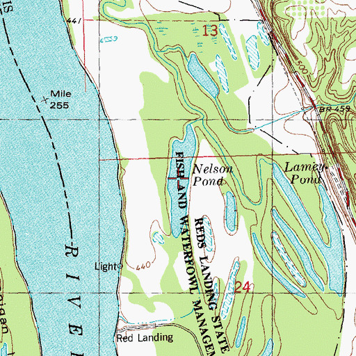 Topographic Map of Nelson Pond, IL