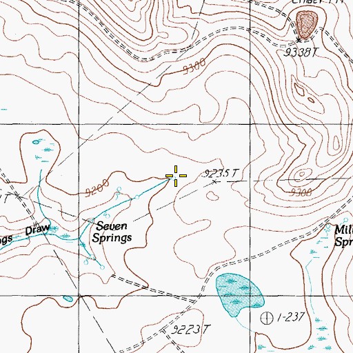 Topographic Map of Upper Spring, AZ