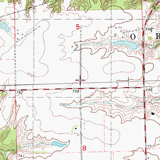 Topographic Map of Newman School (historical), IL