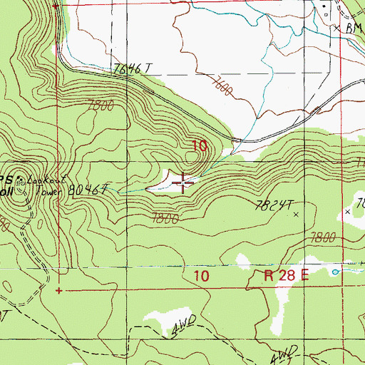 Topographic Map of Resspass Tank, AZ