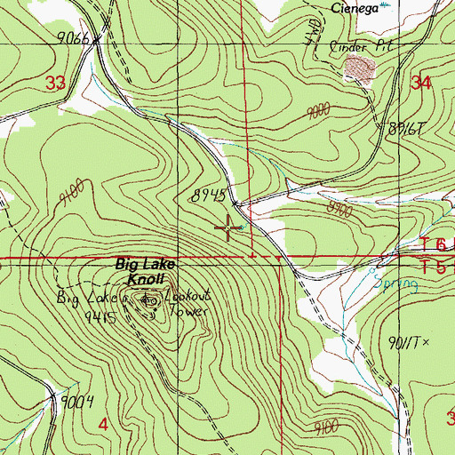 Topographic Map of PN Spring, AZ