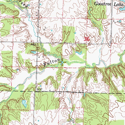 Topographic Map of Old Camp Creek, IL