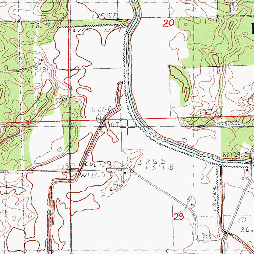 Topographic Map of Old Channel Mud Creek, IL