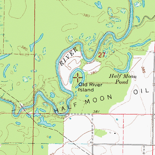 Topographic Map of Old River Island, IL