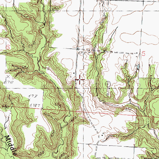 Topographic Map of Orion School (historical), IL