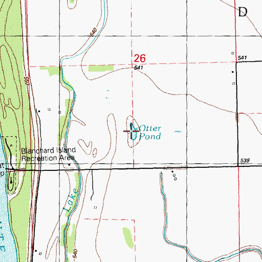 Topographic Map of Otter Pond, IL