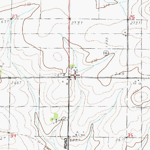Topographic Map of Otter School (historical), IL