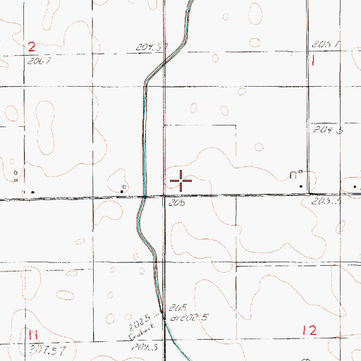 Topographic Map of Patrick School (historical), IL
