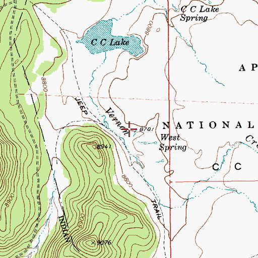 Topographic Map of CC Tank Number Four, AZ