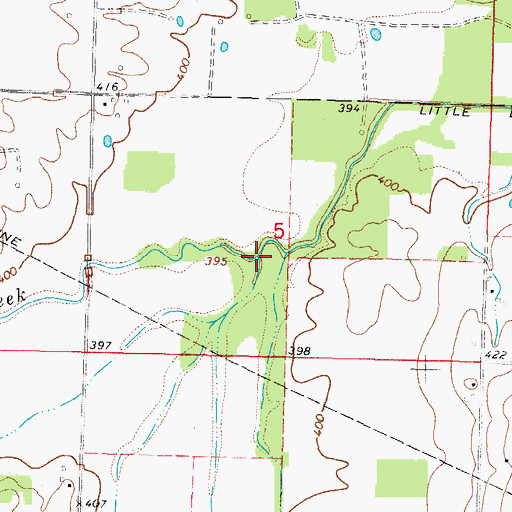 Topographic Map of Pilcher Creek, IL