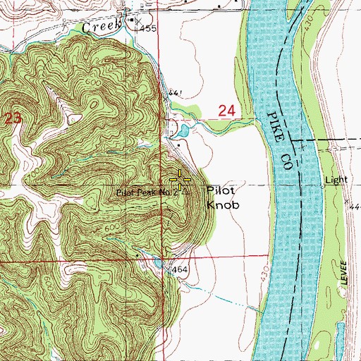 Topographic Map of Pilot Knob, IL
