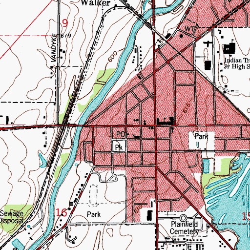 Topographic Map of Plainfield, IL