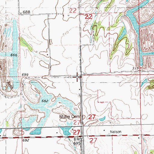Topographic Map of Pokeberry School (historical), IL