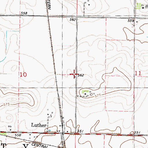 Topographic Map of Pollock School (historical), IL