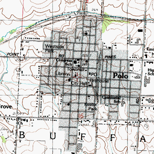 Topographic Map of Polo, IL
