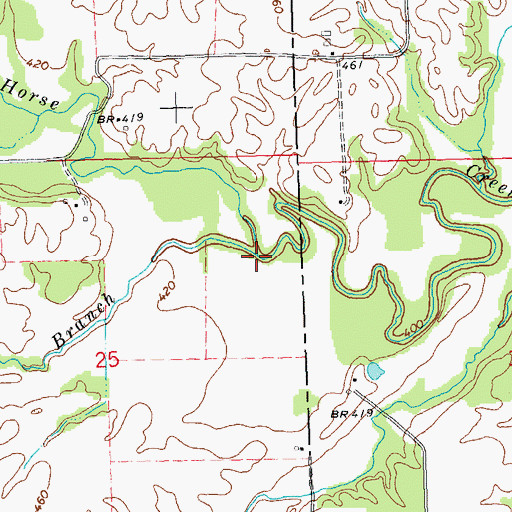 Topographic Map of Prairie Branch, IL