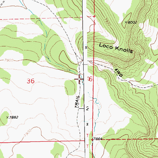 Topographic Map of Loco Knoll Tank, AZ