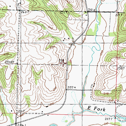 Topographic Map of Renner School (historical), IL