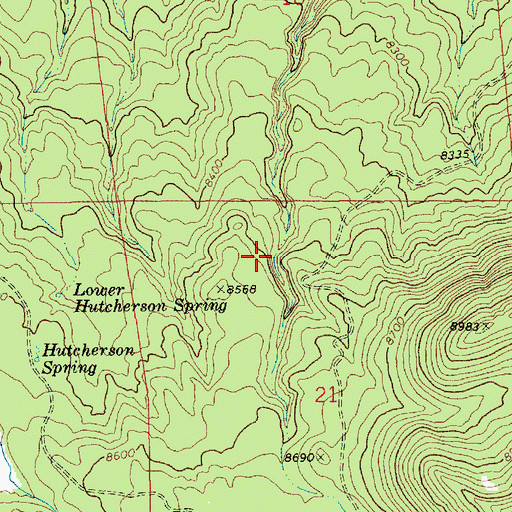 Topographic Map of Whiting Knoll Tank, AZ