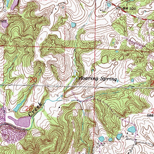 Topographic Map of Roaring Spring, IL