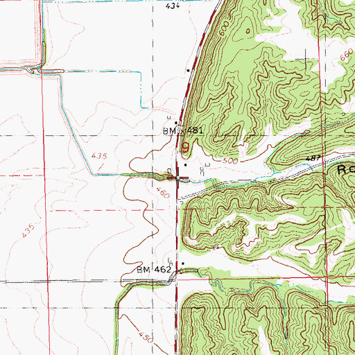 Topographic Map of Robley Hollow, IL