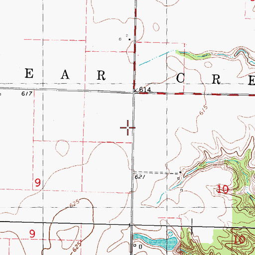 Topographic Map of Rosedale School (historical), IL