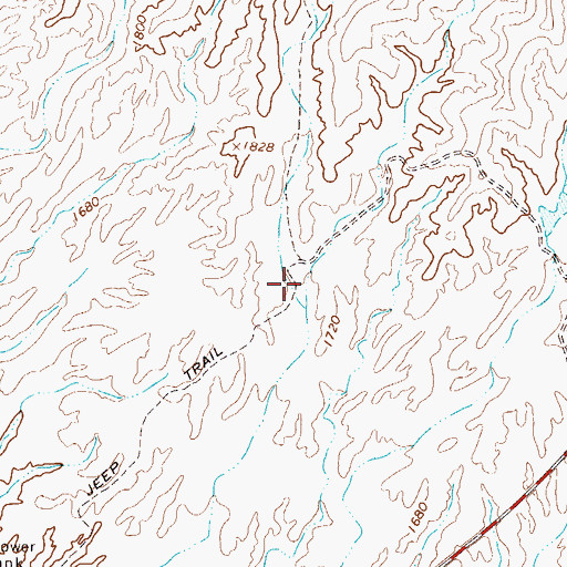 Topographic Map of Goldfield Ranch, AZ