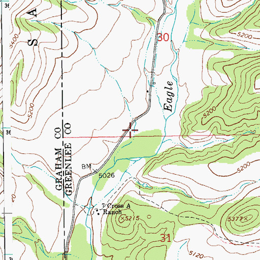 Topographic Map of Ranch Corral, AZ