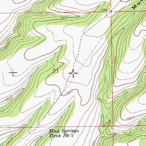 Topographic Map of Mud Springs Corral, AZ