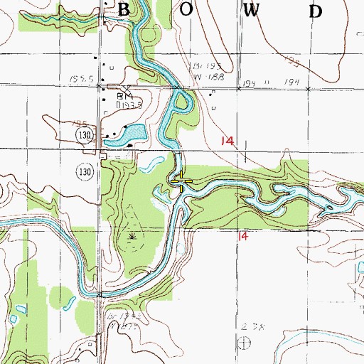 Topographic Map of Scattering Fork, IL