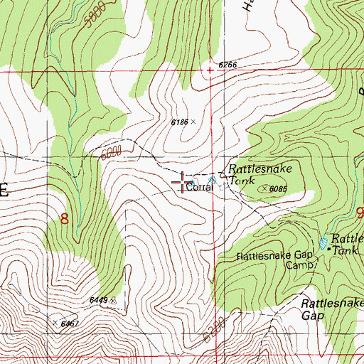 Topographic Map of Rattlesnake Tanks Number Two, AZ