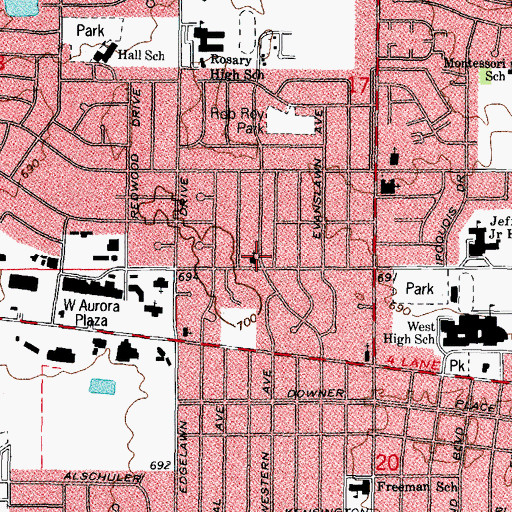 Topographic Map of Seventh-Day Adventist School, IL