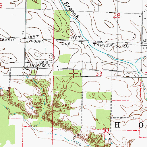 Topographic Map of Sharon Church (historical), IL