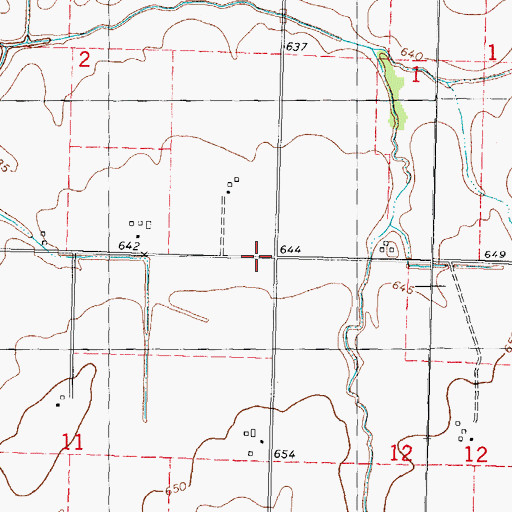 Topographic Map of Shoal Creek School, IL
