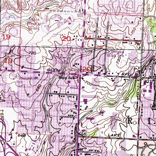 Topographic Map of Sipp School, IL