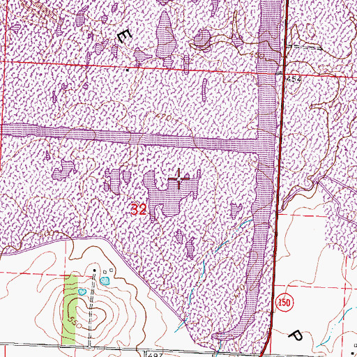 Topographic Map of Sixmile Prairie, IL